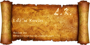 Löw Kevin névjegykártya